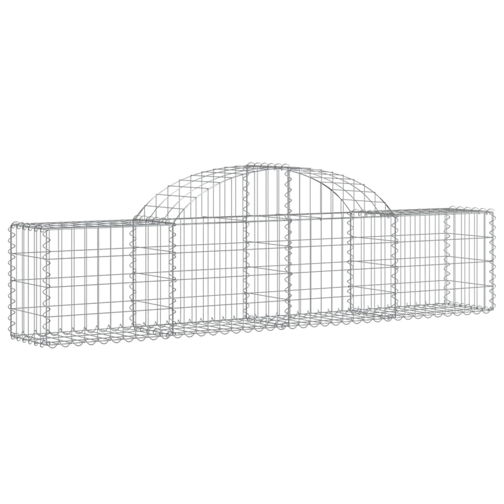 Arched Gabion Baskets 8 pcs 200x30x40/60 cm Galvanised Iron