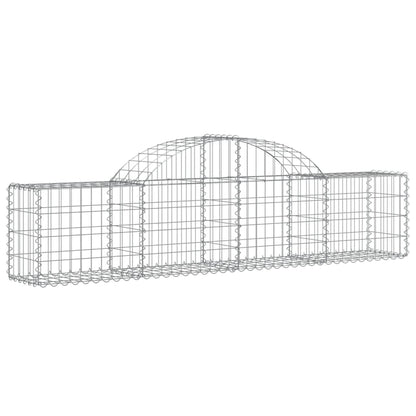 Arched Gabion Baskets 8 pcs 200x30x40/60 cm Galvanised Iron