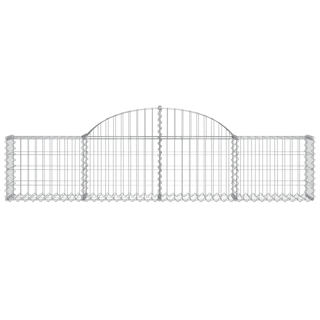 Arched Gabion Baskets 8 pcs 200x30x40/60 cm Galvanised Iron