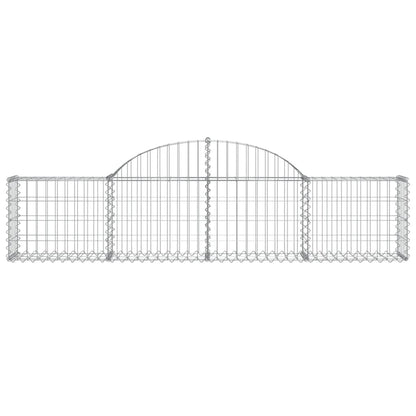 Arched Gabion Baskets 8 pcs 200x30x40/60 cm Galvanised Iron