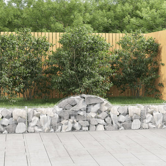 Arched Gabion Baskets 12 pcs 200x30x40/60 cm Galvanised Iron