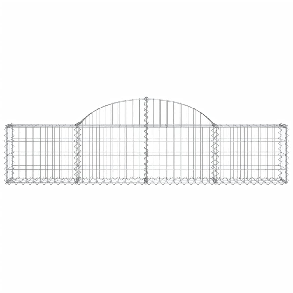 Arched Gabion Baskets 15 pcs 200x30x40/60 cm Galvanised Iron