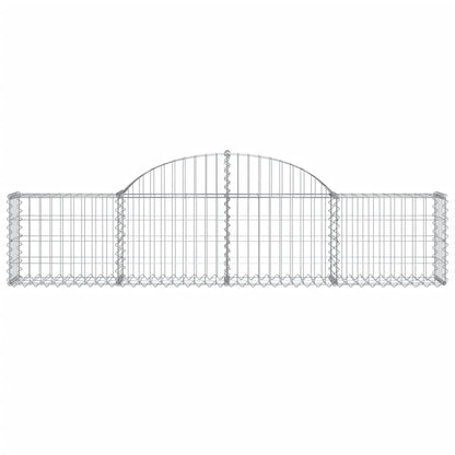 Arched Gabion Baskets 15 pcs 200x30x40/60 cm Galvanised Iron