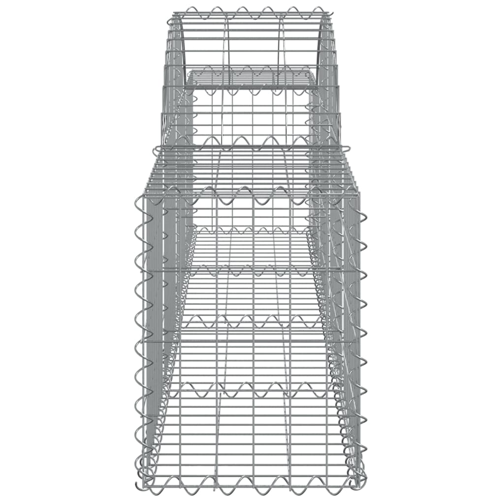 Arched Gabion Baskets 15 pcs 200x30x40/60 cm Galvanised Iron