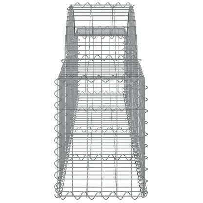 Arched Gabion Baskets 15 pcs 200x30x40/60 cm Galvanised Iron