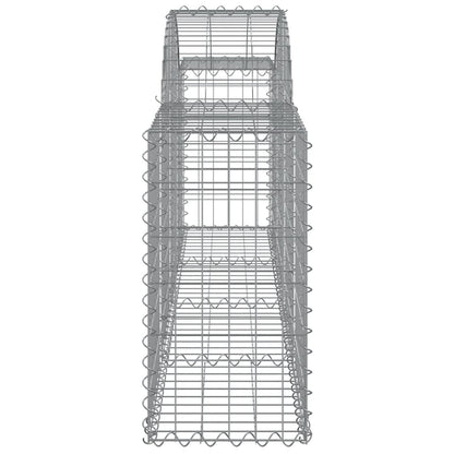 Arched Gabion Baskets 2 pcs 200x30x60/80 cm Galvanised Iron