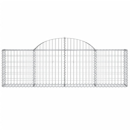 Arched Gabion Baskets 9 pcs 200x30x60/80 cm Galvanised Iron