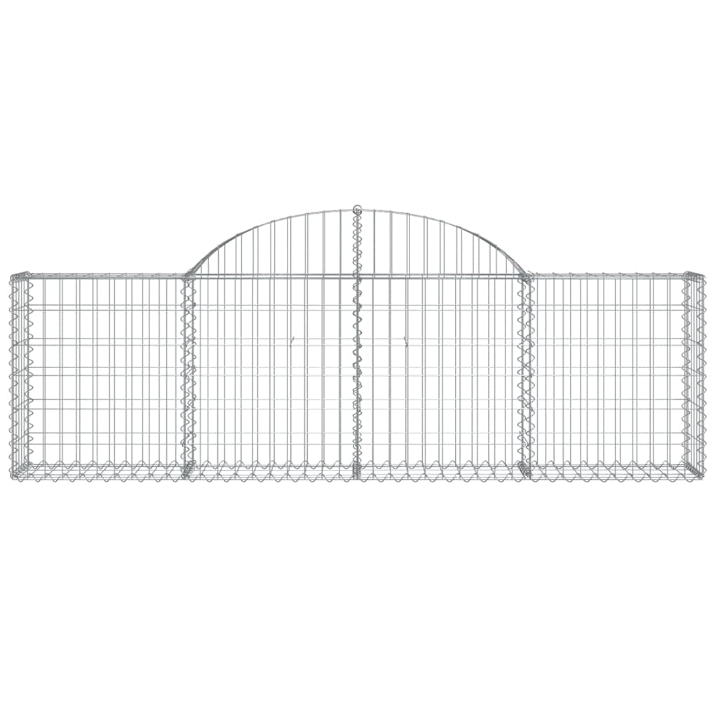 Arched Gabion Baskets 10 pcs 200x30x60/80 cm Galvanised Iron