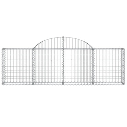 Arched Gabion Baskets 10 pcs 200x30x60/80 cm Galvanised Iron