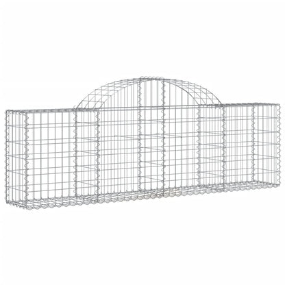 Arched Gabion Baskets 11 pcs 200x30x60/80 cm Galvanised Iron