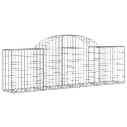 Arched Gabion Baskets 14 pcs 200x30x60/80 cm Galvanised Iron