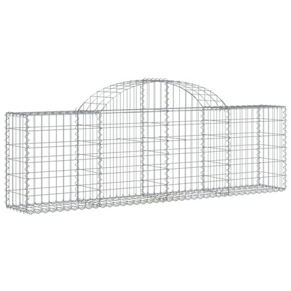 Arched Gabion Baskets 15 pcs 200x30x60/80 cm Galvanised Iron