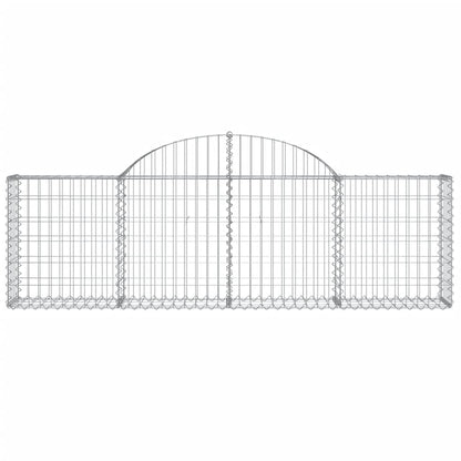 Arched Gabion Baskets 15 pcs 200x30x60/80 cm Galvanised Iron