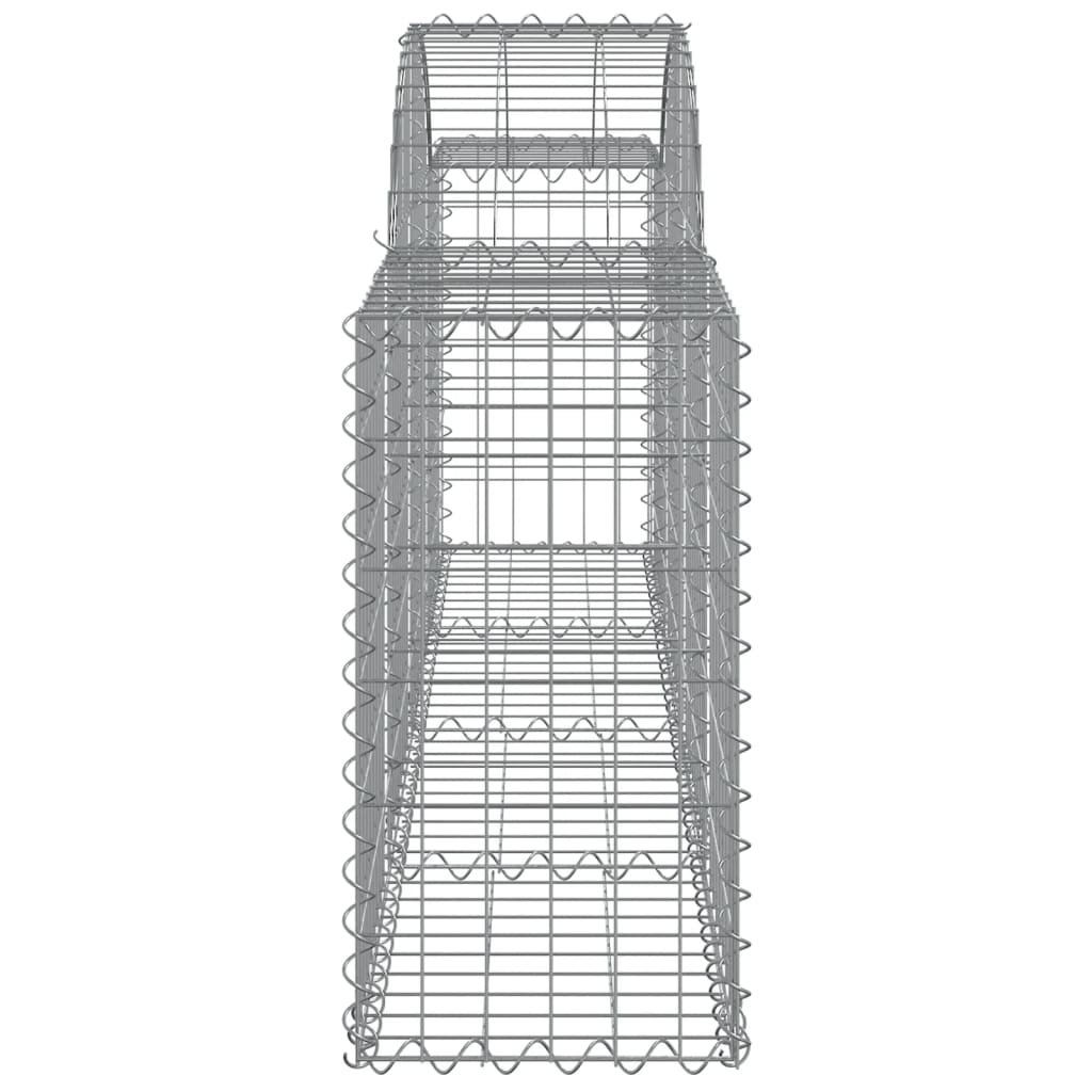 Arched Gabion Baskets 15 pcs 200x30x60/80 cm Galvanised Iron