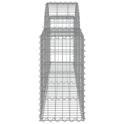 Arched Gabion Baskets 15 pcs 200x30x60/80 cm Galvanised Iron