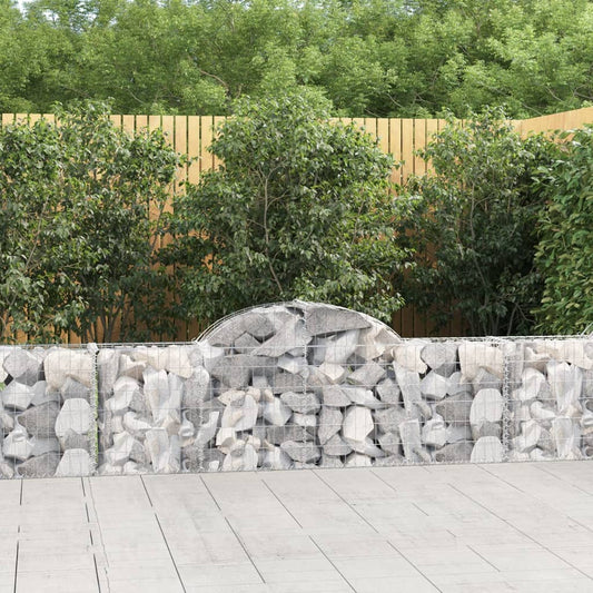 Arched Gabion Baskets 30 pcs 200x30x60/80 cm Galvanised Iron