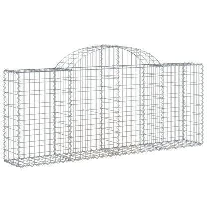 Arched Gabion Baskets 12 pcs 200x30x80/100 cm Galvanised Iron