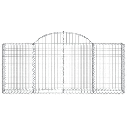 Arched Gabion Baskets 12 pcs 200x30x80/100 cm Galvanised Iron