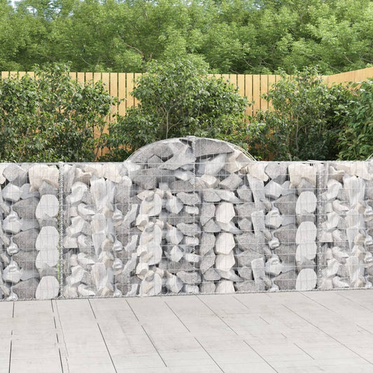 Arched Gabion Baskets 3 pcs 200x30x100/120 cm Galvanised Iron