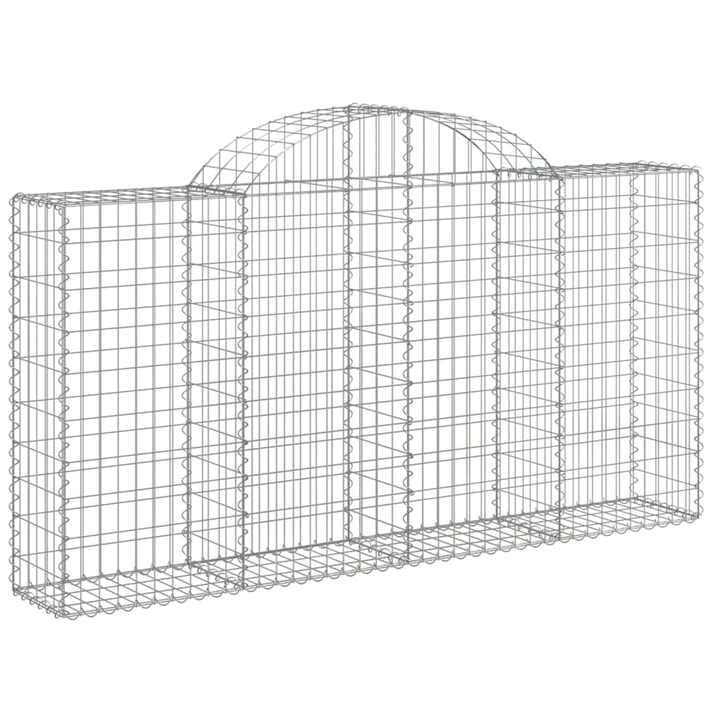 Arched Gabion Baskets 5 pcs 200x30x100/120 cm Galvanised Iron