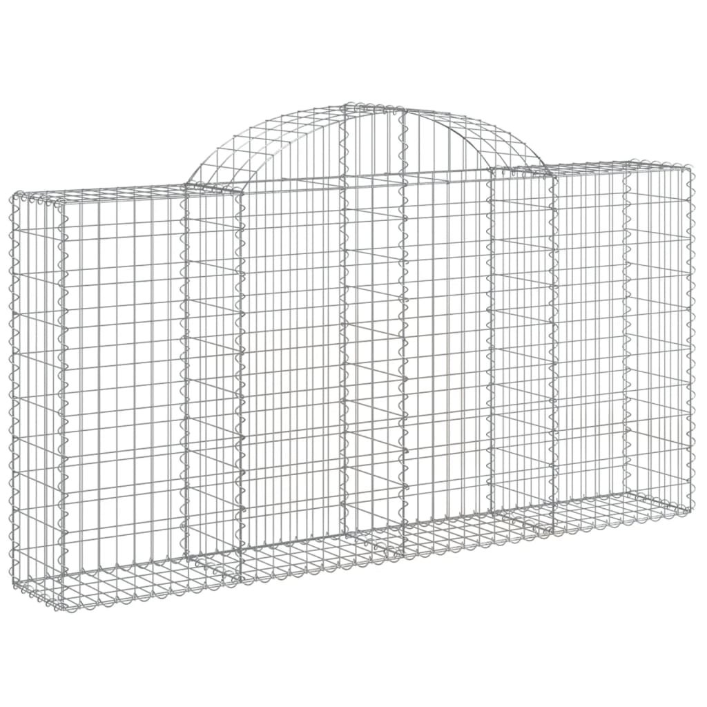 Arched Gabion Baskets 8 pcs 200x30x100/120 cm Galvanised Iron