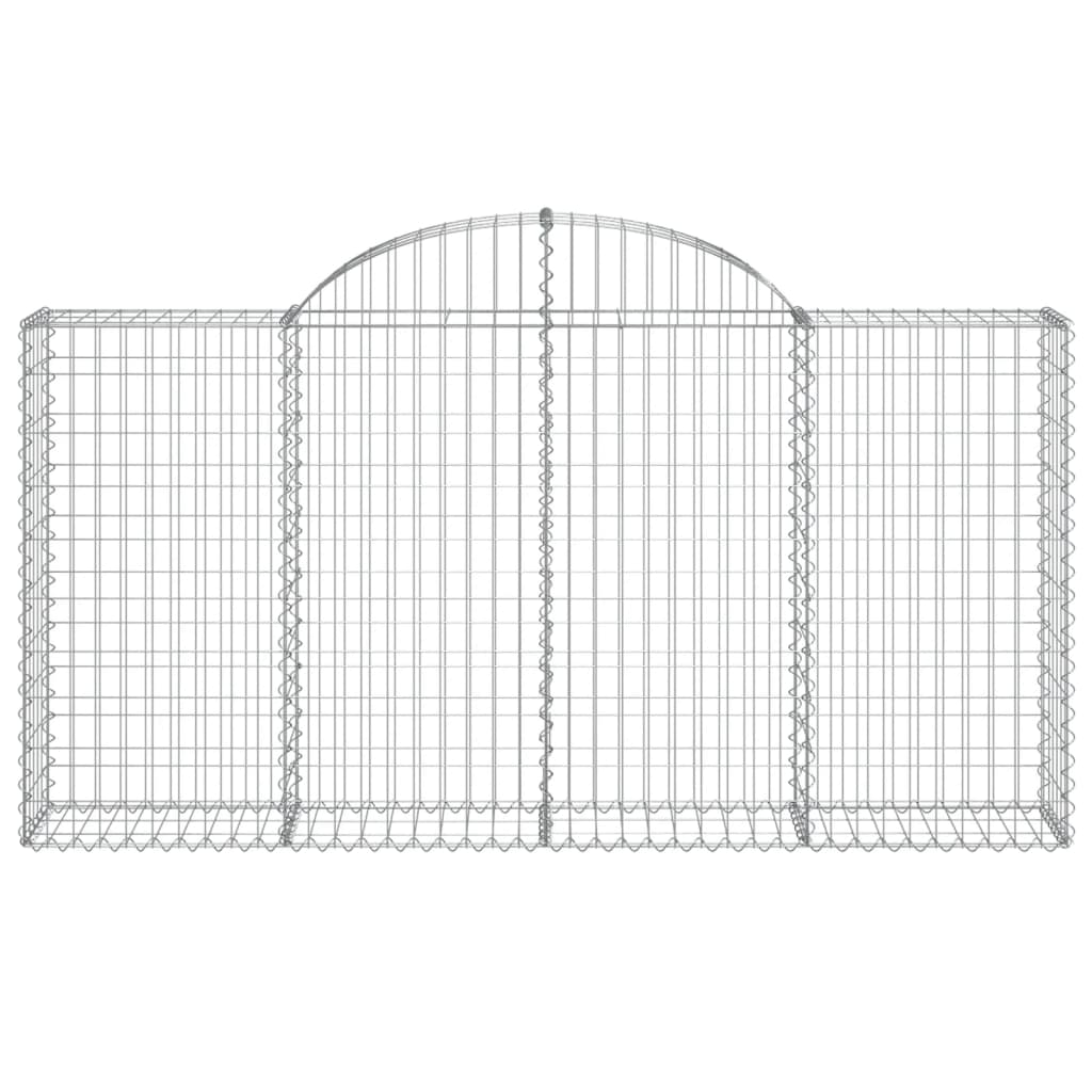 Arched Gabion Baskets 13 pcs 200x30x100/120 cm Galvanised Iron