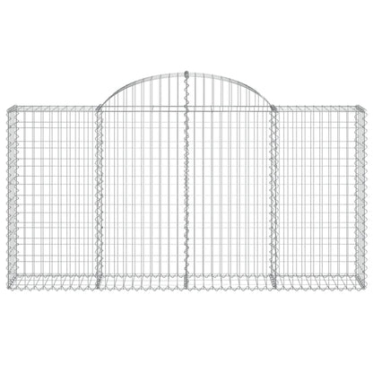 Arched Gabion Baskets 13 pcs 200x30x100/120 cm Galvanised Iron