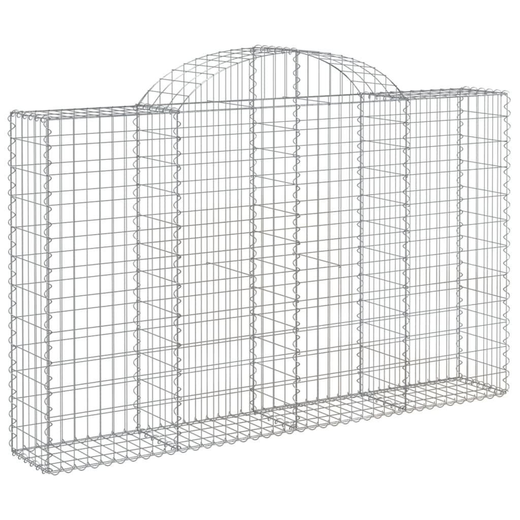 Arched Gabion Baskets 11 pcs 200x30x120/140 cm Galvanised Iron