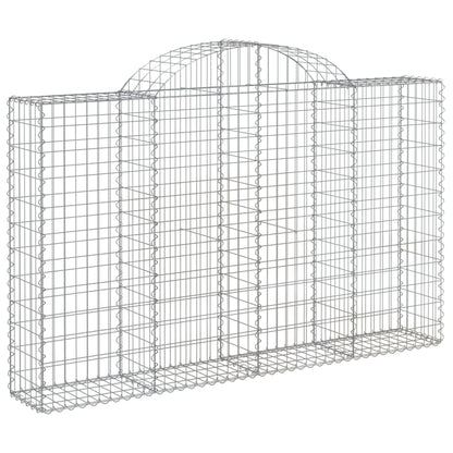 Arched Gabion Baskets 11 pcs 200x30x120/140 cm Galvanised Iron