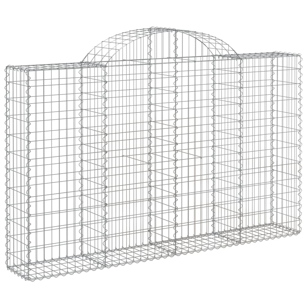 Arched Gabion Baskets 13 pcs 200x30x120/140 cm Galvanised Iron