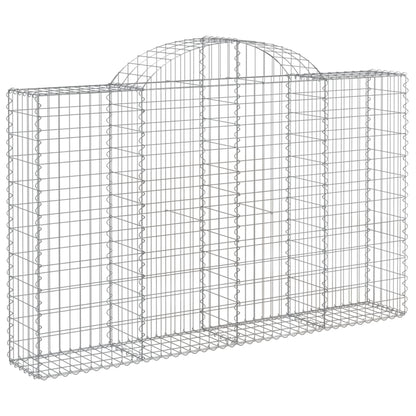 Arched Gabion Baskets 13 pcs 200x30x120/140 cm Galvanised Iron