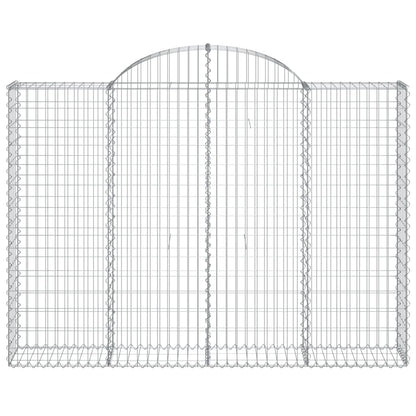 Arched Gabion Baskets 3 pcs 200x30x140/160 cm Galvanised Iron