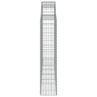 Arched Gabion Baskets 3 pcs 200x30x140/160 cm Galvanised Iron