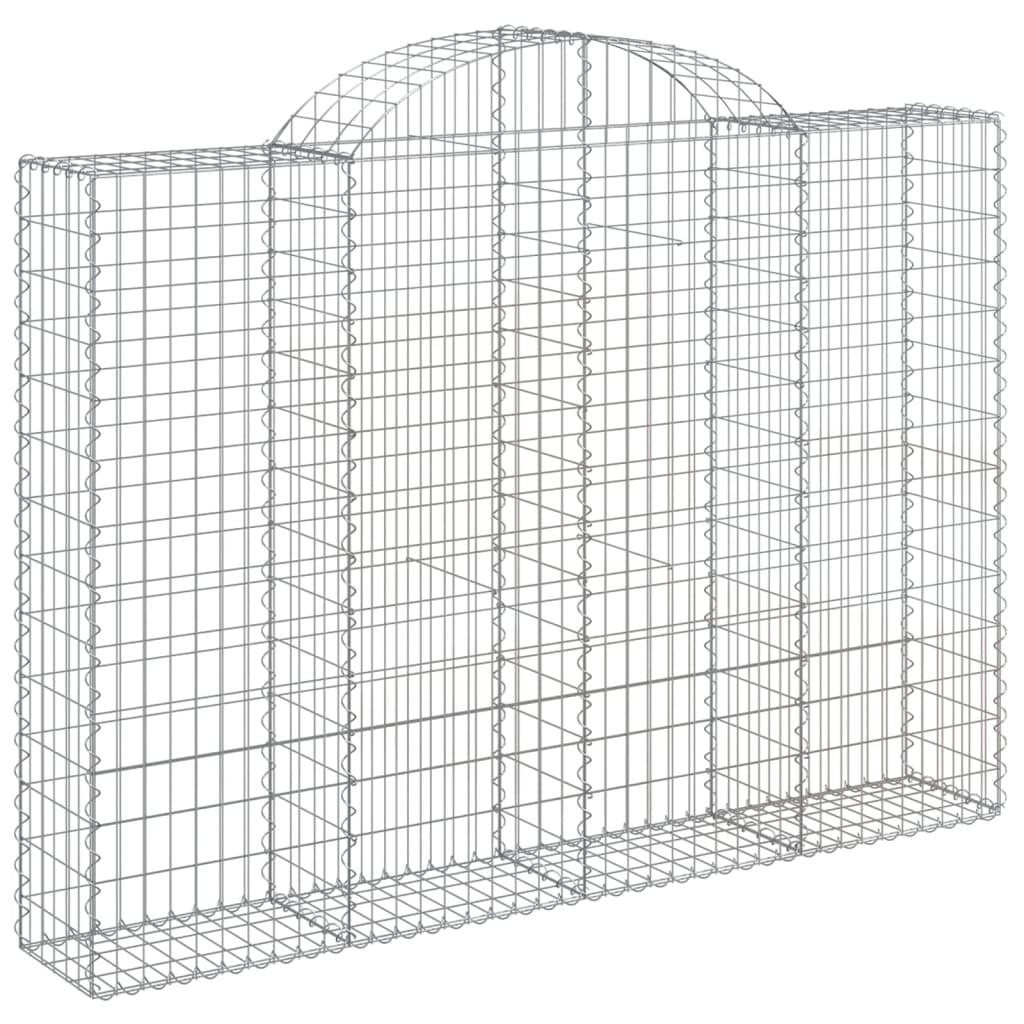 Arched Gabion Baskets 12 pcs 200x30x140/160 cm Galvanised Iron