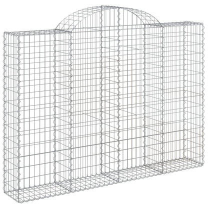 Arched Gabion Baskets 13 pcs 200x30x140/160 cm Galvanised Iron