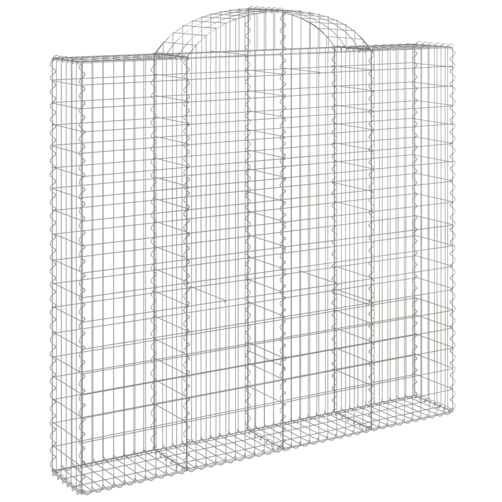 Arched Gabion Baskets 3 pcs 200x30x180/200 cm Galvanised Iron