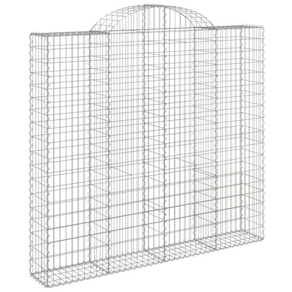 Arched Gabion Baskets 3 pcs 200x30x180/200 cm Galvanised Iron