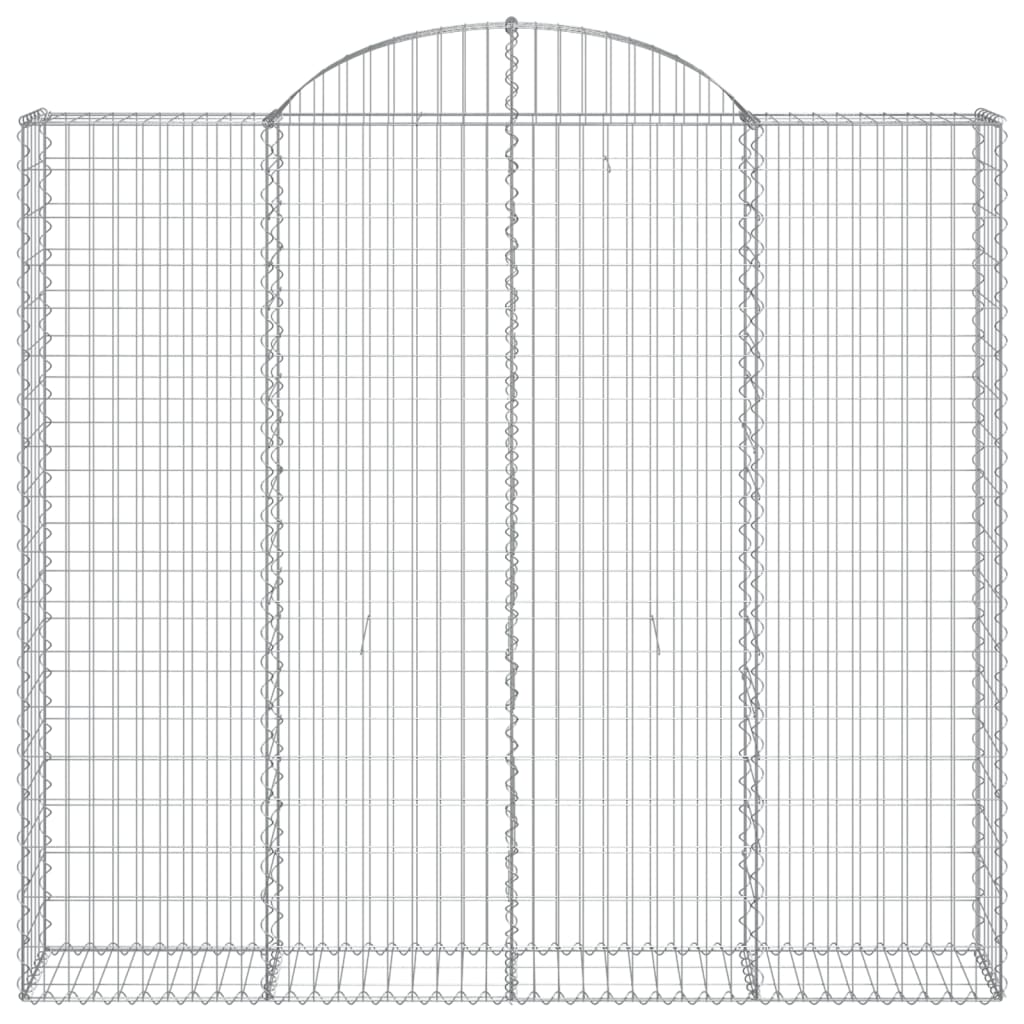 Arched Gabion Baskets 3 pcs 200x30x180/200 cm Galvanised Iron