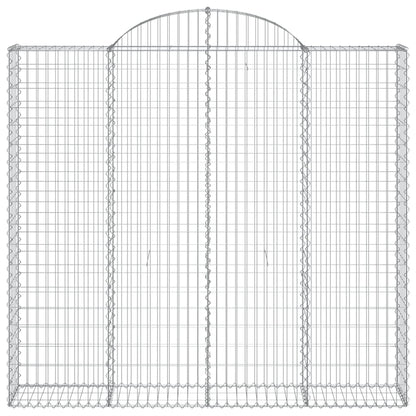 Arched Gabion Baskets 3 pcs 200x30x180/200 cm Galvanised Iron