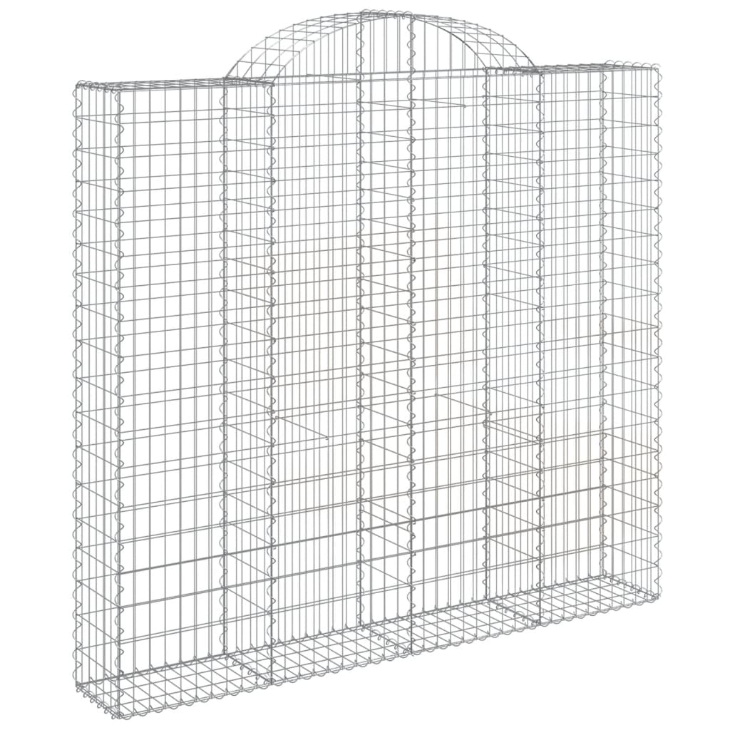 Arched Gabion Baskets 6 pcs 200x30x180/200 cm Galvanised Iron