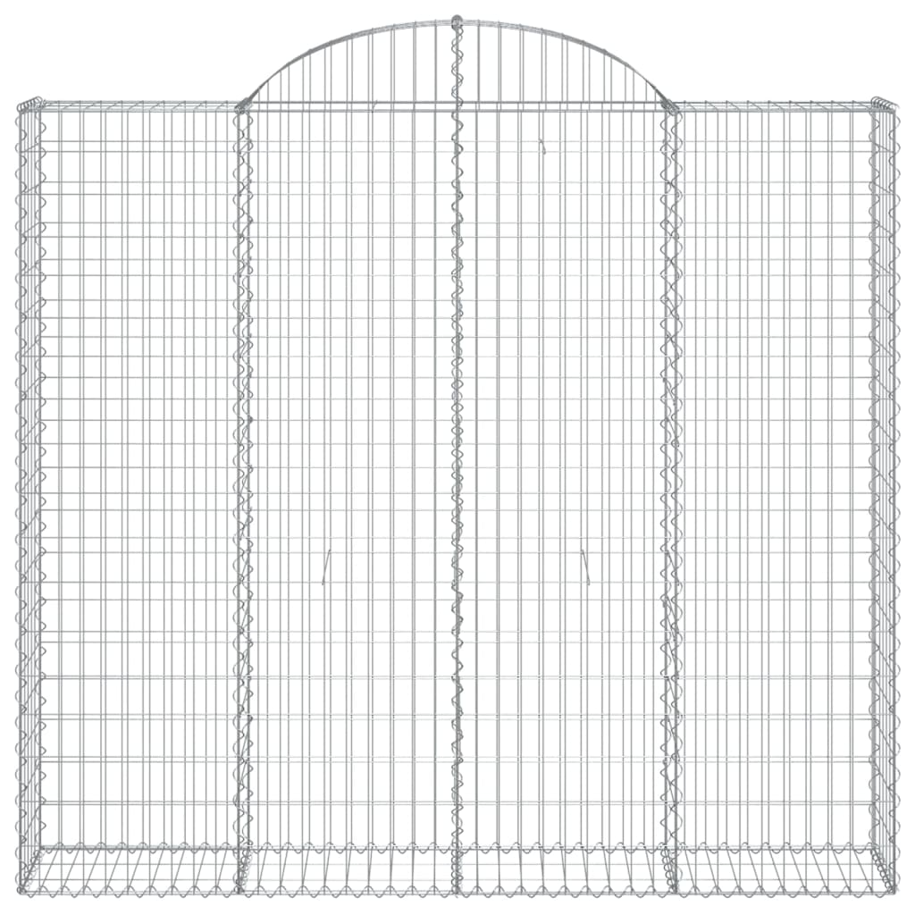 Arched Gabion Baskets 10 pcs 200x30x180/200 cm Galvanised Iron