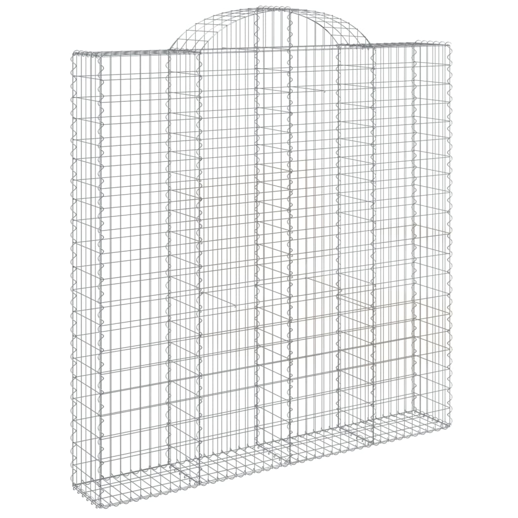 Arched Gabion Baskets 2 pcs 200x30x200/220 cm Galvanised Iron