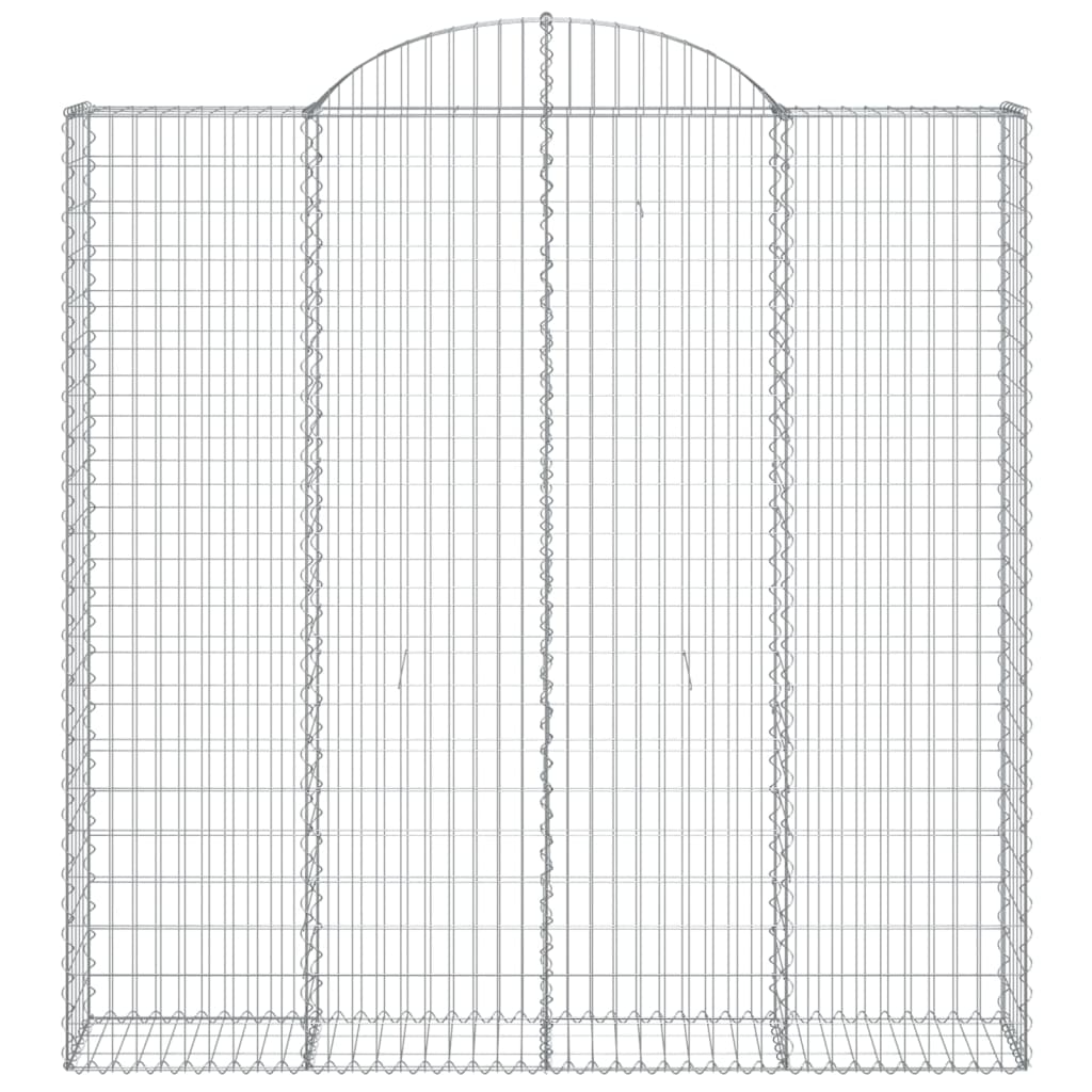 Arched Gabion Baskets 2 pcs 200x30x200/220 cm Galvanised Iron