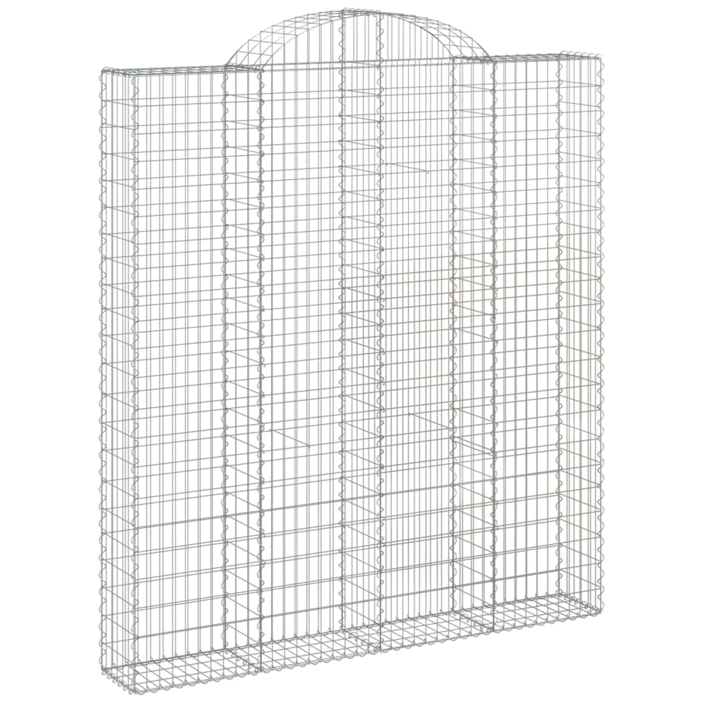 Arched Gabion Baskets 6 pcs 200x30x220/240 cm Galvanised Iron