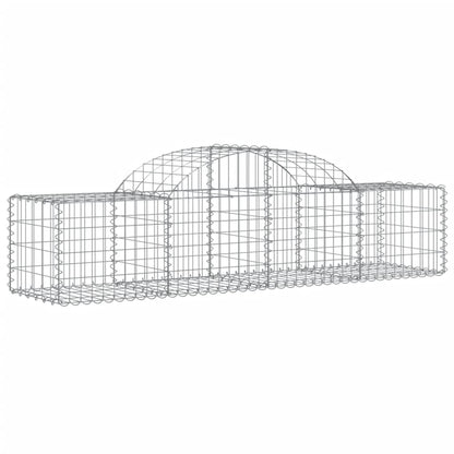 Arched Gabion Baskets 4 pcs 200x50x40/60 cm Galvanised Iron