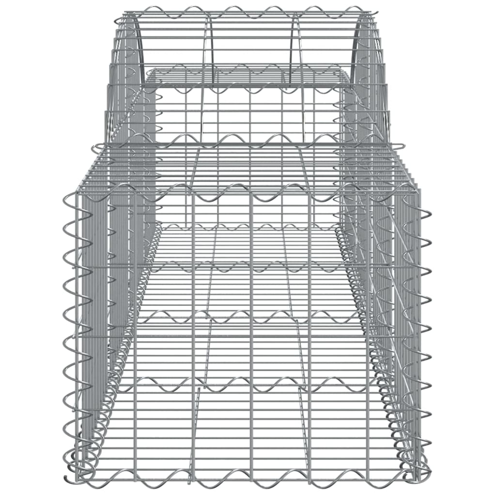 Arched Gabion Baskets 4 pcs 200x50x40/60 cm Galvanised Iron