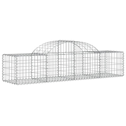 Arched Gabion Baskets 6 pcs 200x50x40/60 cm Galvanised Iron