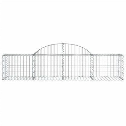 Arched Gabion Baskets 6 pcs 200x50x40/60 cm Galvanised Iron