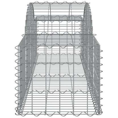 Arched Gabion Baskets 6 pcs 200x50x40/60 cm Galvanised Iron