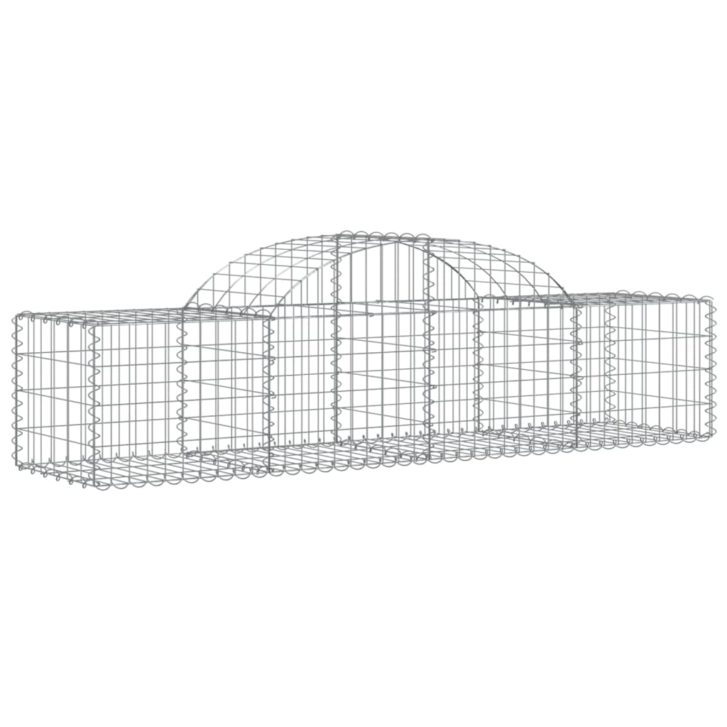 Arched Gabion Baskets 8 pcs 200x50x40/60 cm Galvanised Iron